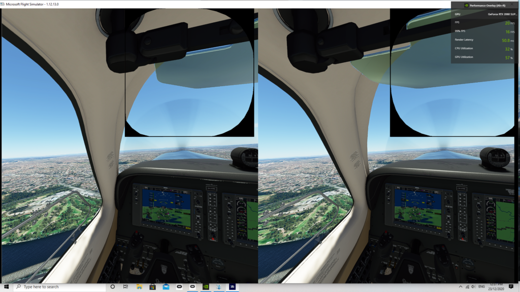 OCULUS RIFT S window in MSFS 2020