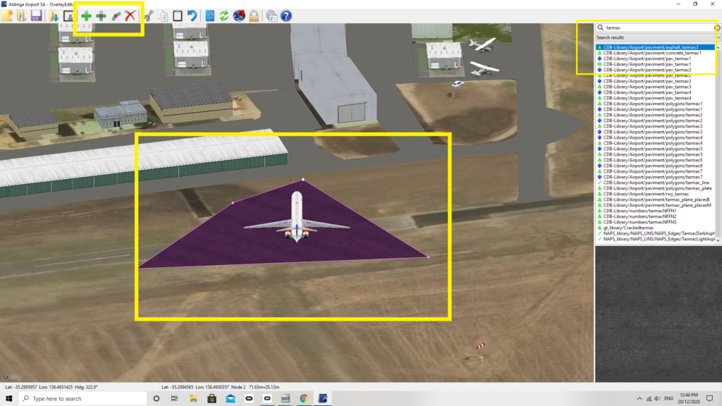 Overlay editor add asphalt
