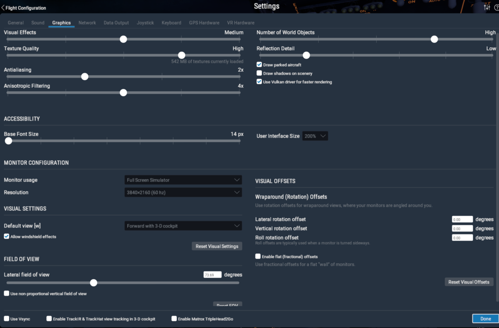 Current Visual settings Jan 2021 great performance