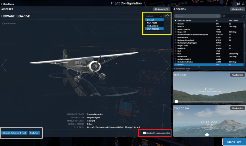 Installed Menu X Plane 11 Add ons aircraft