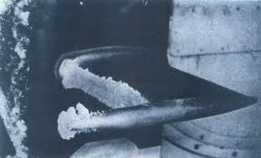 Ice on Pitot tube B & W