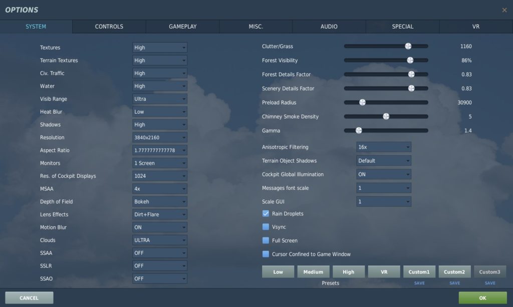 LetsFlyVFR DCS World Graphics Settings