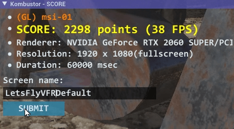 LetsflyVFR Default FPS Test