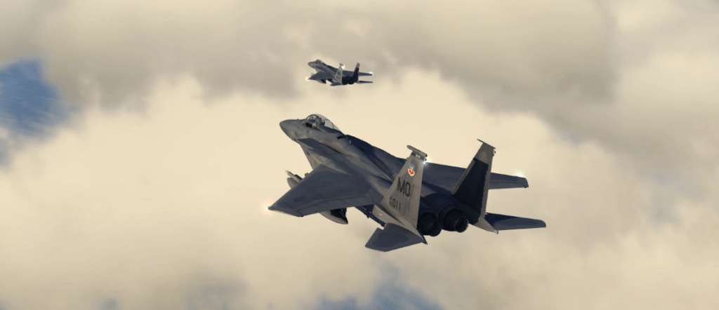 Formation Flying F15 Wingman