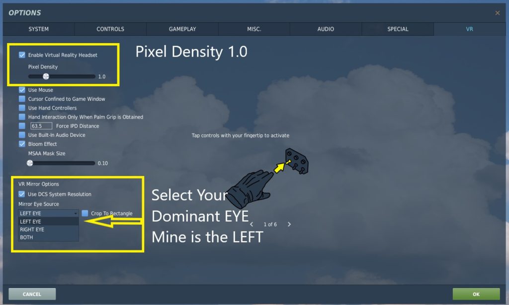 DCS World VR Settings