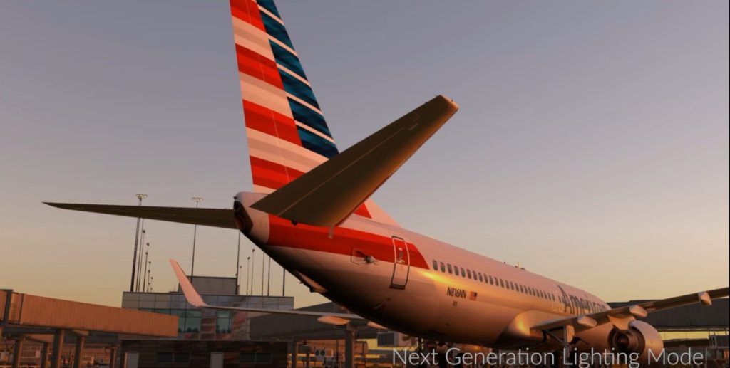 X Plane 12 Lighting model Sunset Airliner