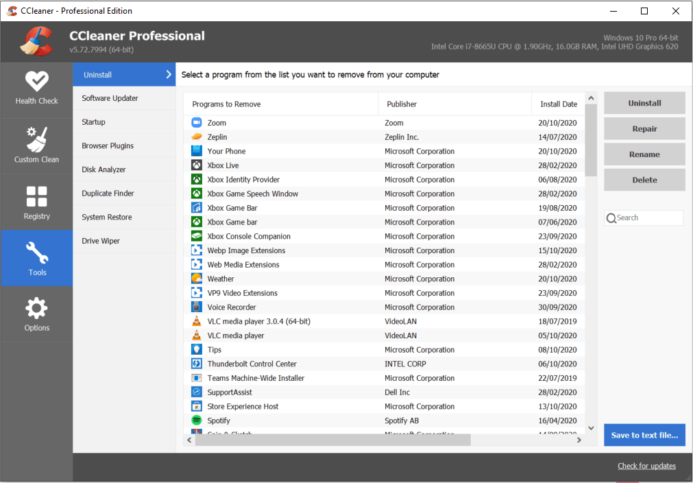 CC CLEANER DELETE PROGRAM