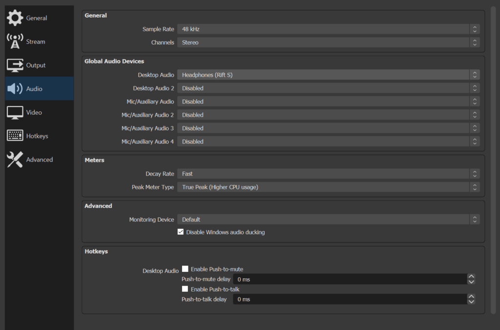 OBS Recording Settings 1080p 60fps