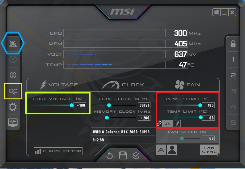 MSI Afterburner Overclocking