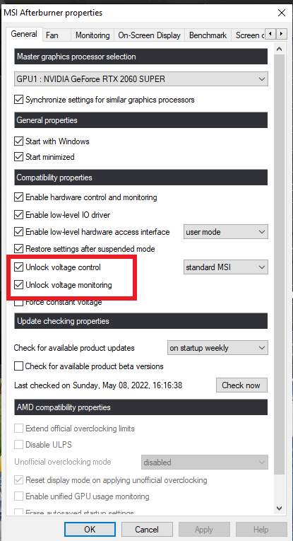 MSI Afterburner Overclocking